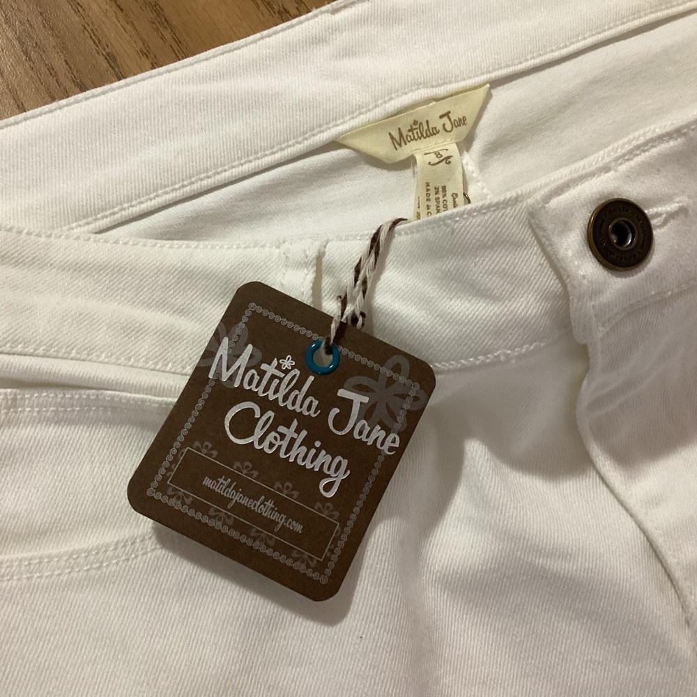 Matilda Jane Sweet Caroline White Jeans Size 8 NWT - Picture 7 of 9